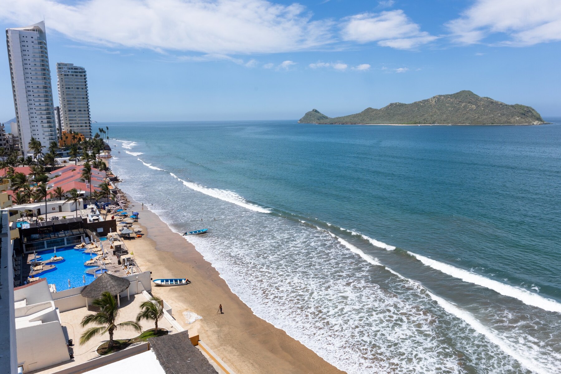 Vista panorámica de la costa de Mazatlán